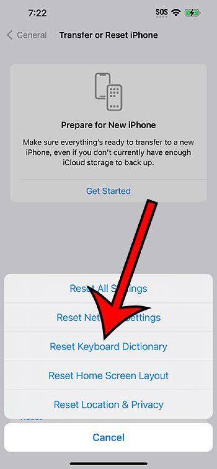 How to reset iphone keyboard
